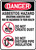 Danger - Asbestos Hazard Breathing Asbestos Dust May Be Hazardous To Your Health Do Not Create Dust Do Not Disturb Pipe Insulation (W/Graphic) - Adhesive Vinyl - 14'' X 10''
