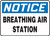 Notice - Breathing Air Station - Adhesive Vinyl - 10'' X 14''