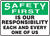 Safety First - Is Our Responsibility Each And Every One Of Us - Adhesive Vinyl - 10'' X 14'' Safety First - Is Our Responsibility Each And Every One Of Us - Adhesive Vinyl - 10'' X 14''