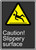 Caution Slippery Surface (Attention Surface Glissante) - .040 Aluminum - 14'' X 10'' 2