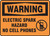 Warning - Warning Electric Spark Hazard No Cell Phones W/Graphic - Adhesive Vinyl - 7'' X 10''