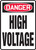 Danger - High Voltage - Dura-Fiberglass - 14'' X 10''