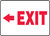 (Arrow Left) Exit - Adhesive Dura-Vinyl - 10'' X 14''