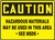 Caution - Hazardous Materials May Be Used In This Area See Msds