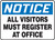 all visitors must register at office sign madc814VP