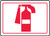 Fire Extinguisher Symbol - Adhesive Dura-Vinyl - 7'' X 10''