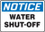 Notice - Water Shut Off