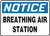 Notice - Breathing Air Station - Plastic - 10'' X 14''