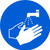 ISO Safety Sign- Wash Hands Sign - .040 Aluminum - 6''