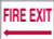 Fire Exit Sign with Arrow Left