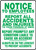 Notice To Employees Report All Accidents And Injuries To Your Foreman At Once Report Promptly Any Condition Liable To Cause An Accident Always Be On The Lookout To Prevent Accidents - Dura-Plastic - 10'' X 7'' Notice To Employees Report All Accidents And Injuries To Your Foreman At Once Report Promptly Any Condition Liable To Cause An Accident Always Be On The Lookout To Prevent Accidents - Dura-Plastic - 10'' X 7''
