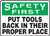 Safety First - Put Tools Back In Their Proper Place - Adhesive Vinyl - 10'' X 14''