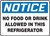 Notice - Ntc No Food Or Drink Allowed In This Refrigerator - Magnetic Vinyl - 7'' X 10''