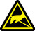 MISO340 ISO Warning safety sign- static sensitive hazard 