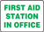 First Aid Station In Office - Dura-Plastic - 10'' X 14''