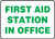 First Aid Station In Office - .040 Aluminum - 10'' X 14''