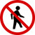 MISO500VS ISO prohibition Safety Sign- No Pedestrians Sign
