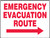 Emergency Evacuation Route Sign with Arrow Right