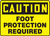 MEEEP688VP Caution Foot Protection Required Sign