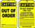 Out of Order - Safety Tag - 25/PK - 5 3/4" x 3 1/4" PF-Cardstock