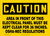 OSHA Caution Safety Label: Area In Front Of This Electrical Panel Must Be Kept Clear For 36 Inches. - OSHA-NEC Regulations