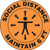 Slip-Gard Floor Sign: Social Distance Maintain 6 FT (Person image)