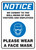 Notice  - We Commit to The Well Being of Our Visitors and Employees - Safety Sign