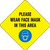 Slip-Gard Floor Sign: Please Wear Face Mask In This Area