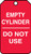 Empty Cylinder- Do Not Use - 5 3/4" x 3 1/4" - PF Cardstock - 25/PK - Safety Tag