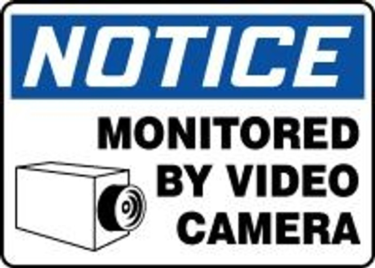 Notice - Monitored By Video Camera Sign