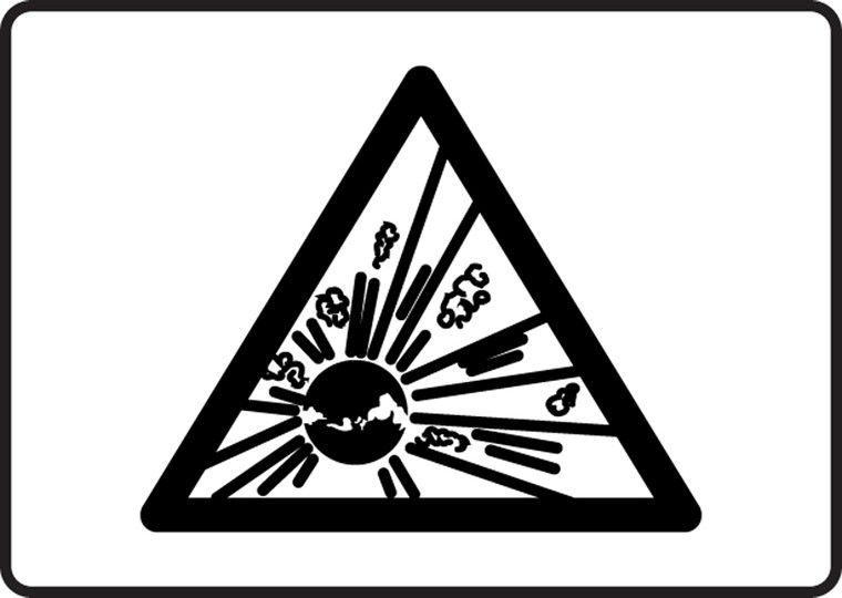 Explosvie Graphic - Adhesive Vinyl - 7'' X 10''