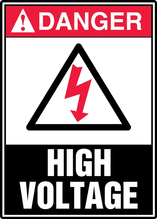 Danger - High Voltage (W/Graphic) - Dura-Fiberglass - 14'' X 10''