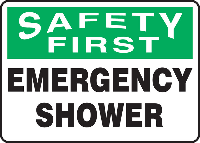 MFSD953 Safety first emergency shower sign