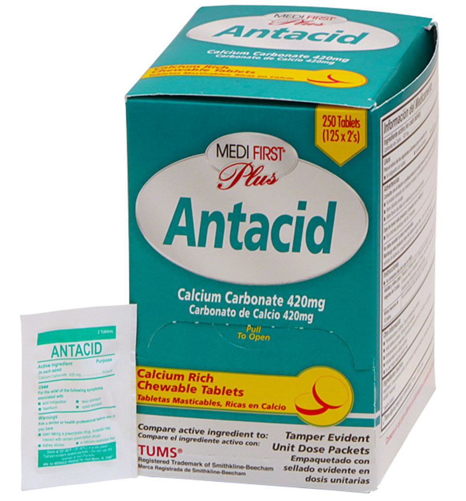 Antacid Tablets 250/ Box are perfect for first aid kit.