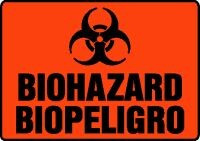 Spanish Biohazard Sign- Bilingual Spanish Safety Sign
