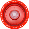 IBC  6" cap with 2" NPT vented plug,  UN Rated 31HA1 with gasket, Red tamperproof top seal and side holes for security seal to tank 