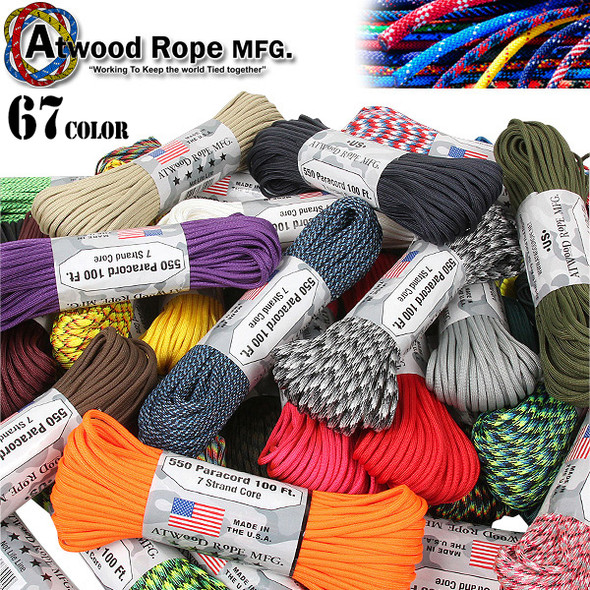 Atwood Rope Paracord | 550lb | 100ft | COLORS | PATTERNS Atwood Rope Paracord | 550lb | 100ft | COLORS | PATTERNS