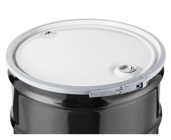 Greif 55 Gallon Open Head Lined Steel Drum, UN Rated 1A2/Y1.8/150 & 1A2/X400/S, epoxy phenolic coated RDL44LVOC, metal side lever locking band, Bung lid with 2" NPT plug and 3/4" plug with EPDM gaskets.