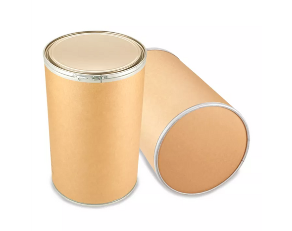 Greif 20 Gallon Fiber Drum, steel cover without gasket, metal Lokrim locking band. Different diameters, heights, and capabilities are available to meet all requirements