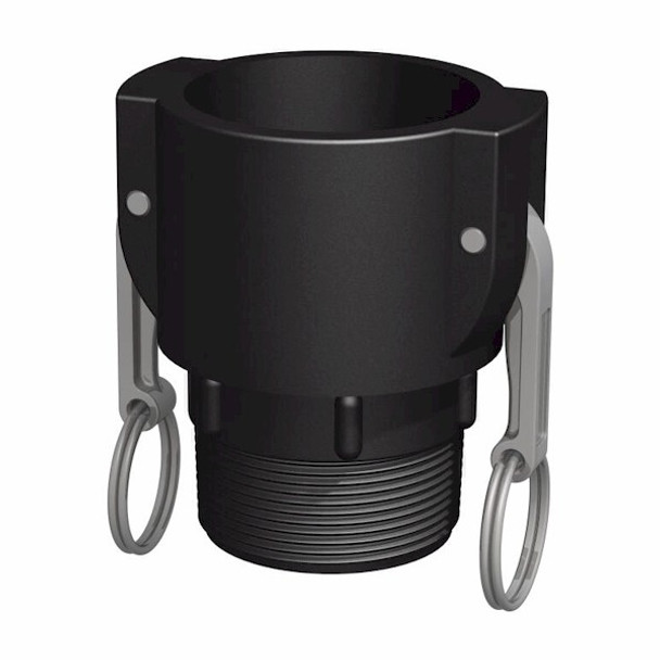 IBC Adapter 2" Female Camlock to 2" Male NPT Converts your 2" Male Camlock (QD Quick Disconnect) IBC valve fitting to a 2" Male  NPT Threads