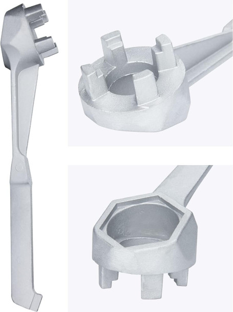 Aluminum Bung Wrench Non Sparking when using on steel drum works for both plastic and steel drums