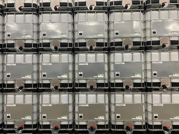 Greif GCube 275 gallon IBC, Liquid UN Rating 31HA1/Y1.9,  Material HDPE, Color Natural,  Opening 6" Fill Cap,  Valve 2" PP Removable Ball Valve with aluminum collar 2" QD male camlock,  Weight 130 lbs.,  L 47 1/4" W 39 1/4" H 46 1/2"
