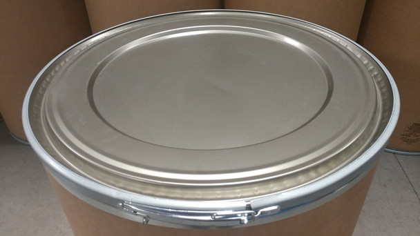 Greif 30.5 Gallon Fiber Drum, steel cover without gasket, metal Lokrim locking band. Different diameters, heights, and capabilities are available to meet all requirements