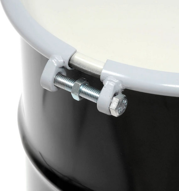 Greif 55 Gallon Open Head Unlined Steel Drum, UN Rated 1A2/X400/S 1A2/Y1.5/150, Coated 12 gauge metal UN Rated, 12 gauge bolt locking band with not & bolt, Solid no bung lid with EPDM gasket