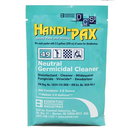 Essential Neutral Germicidal Cleaner HandiPax 502.5oz/case Facility