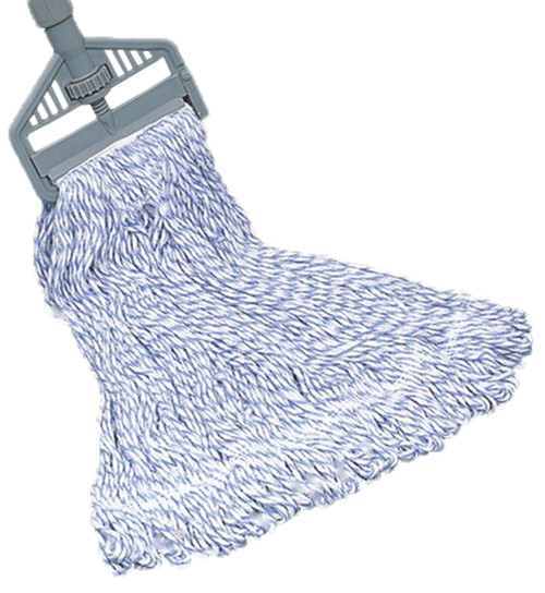 Blue/White Finish Mop Head 1.25" Band-Large