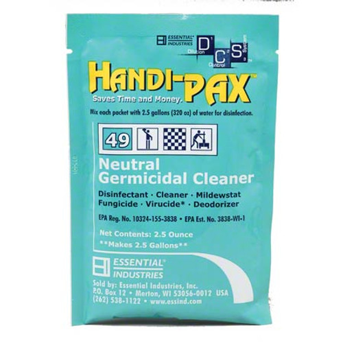 Essential Neutral Germicidal Cleaner Handi-Pax 50-2.5oz/case