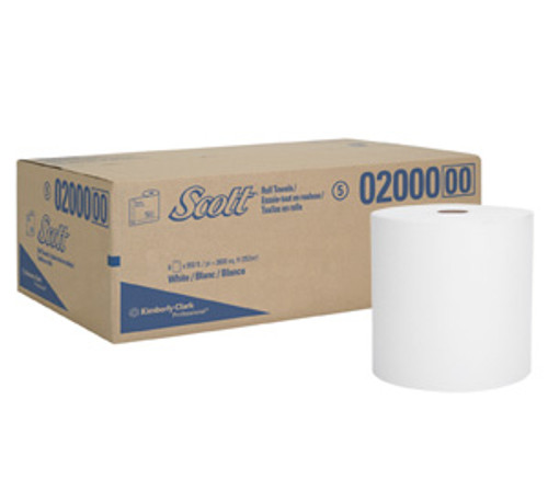 SCOTT® High Capacity Hard Roll Towel, White, 950'/roll, 6/case