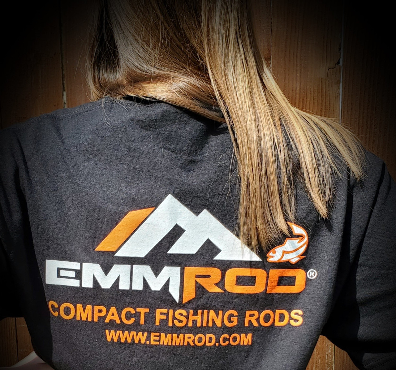 Emmrod compact fishing rod and gear grey emmrod t -shirt