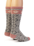 Women's Nordic Star Alpaca Wool Socks 
Back View